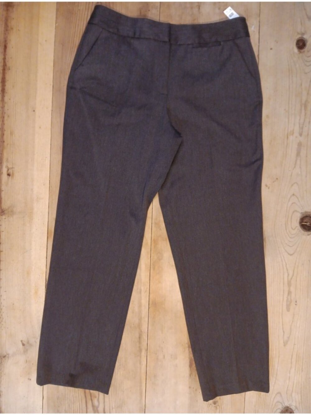 Talbots Stretch Dress Pants Slacks Women 14 Brown Straight Leg Office 35x31 NWT